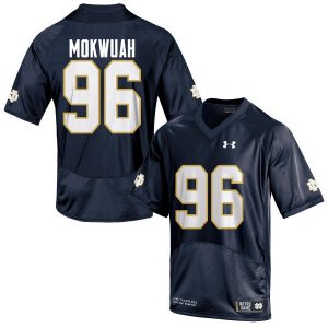 Notre Dame Fighting Irish Men's Pete Mokwuah #96 Navy Blue Under Armour Authentic Stitched College NCAA Football Jersey SZD0199XX